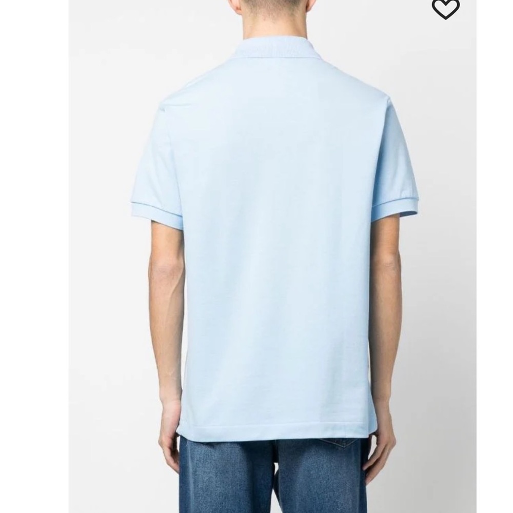 Lacoste men’s blue logo patch cotton polo short sleeve shirt size 6 - Picture 2 of 14